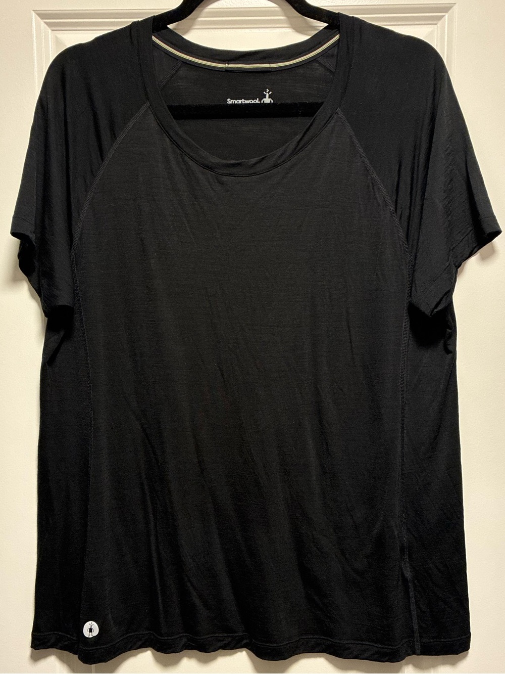 SMARTWOOL Everyday Explore Merino Wool Pocket T-Shirt Black Women’s Size XL